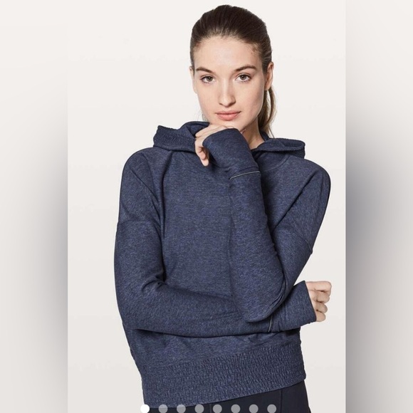 lululemon athletica Tops - Lululemon Navy Heathered Hoodie